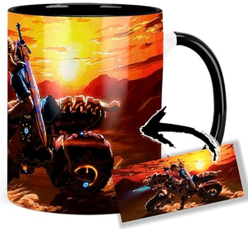 The Legend 000 Of Link Tasse Innen & Henkel Schwarz Keramikbecher AAA