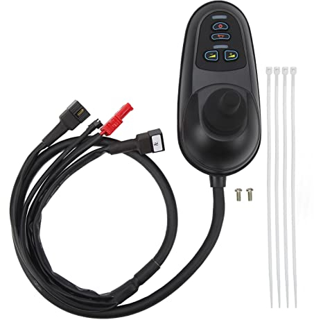 Rollstuhl Joystick Controller mit Bremse DC24v Elektrorollstuhl Zubehör Controller, Universalwippe, Elektromobilitäts Rollstuhlzubehör für Freizeitgeräte