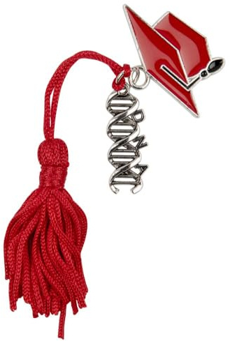 Generico 12 ciondoli per laurea CON TOCCO E SIMBOLO SPECIALIZZAZIONE IN ZAMA - NAPPINA ROSSA COMPRESA - Nuovissimi gadget bomboniera laurea