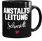 Moonworks® Tasse Anstaltsleitung Geschenk Chef Arbeitgeber Boss personalisiert mit Name lustige Geschenkidee Arbeit Büro schwarz standard