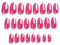 ZEACCT 24 Stück Ovale Künstliche Nägel, Künstliche Nägel Spiegeln, Rosarot Spiegelnde Kunstnägel, Künstliche Nägel zum Aufkleben, Kurz Fake Nails mit Kleber für Frauen und Mädchen