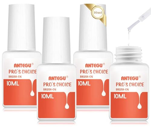 10g*4pcs Nail Glue for Acrylic Nails,Nail Glue for Acrylic Nails,for Split Natural Nails Adhesive Super,Repairing of Cracked,Split Natural Nails