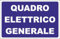 M-ITALY CARTELLO SEGNALETICO - QUADRO ELETTRICO GENERALE FONDO BLU - Adesivo Extra Resistente, Pannello in Forex, Pannello In Alluminio (20x31, Adesivo)