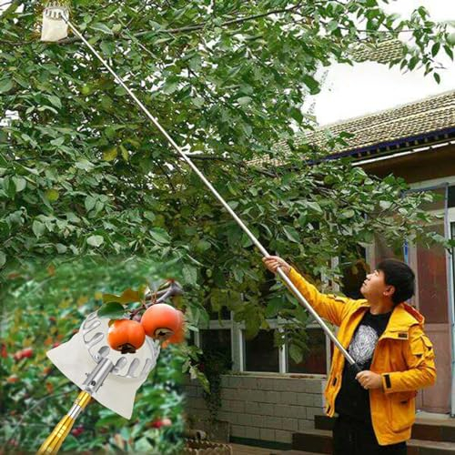 recoge frutas telescopico 2.5 6 7 10 M Recogedor De Frutas Extensible Con Bolsa, Ligero Frutas Árbol Grabber Extensión Pole/ Recolector Para Recoger Cítricos Melocotón Manzanas Postes De Recogida ( Co
