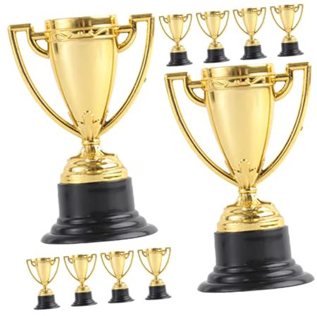 Générique 10 Pièces Petit Trophée Jouet Trophées en Plastique pour Les Compétitions Trophées De Compétition Trophée De Sport Compact Petit Trophée Coupe Artisanat Trophées pour Concours