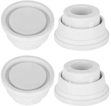 Alvinlite Lot de 4 bouchons universels en caoutchouc pour échelle de piscine, accessoires de rechange pour escaliers mécaniques sous-marins, blanc