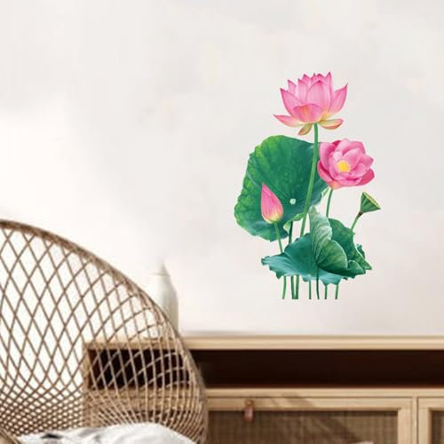 Decals Stickers for Walls Living Room Flowers Wallpaper Floral Peel and Stick Wall Art Decals for Girls 0931