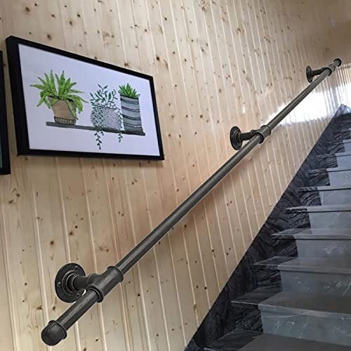 handlauf Edelstahl aussen Handläufe für Treppen Haltegriff 1 m 1 5 m 2 m 3 m 4 m 5 m 6 m Treppenhandlauf aus schwarzem Metall und Schmiedeeisen für drinnen und draußen Sicherheitsha
