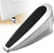 KIPTVO Tall Door Stopper, Stainless Steel Doorstop, Wedge Woor Stopper Security, Door Stoppers for Floor, Metal Door Stop Wedge, Black Door Stop, Door Wedge Stoppers, for Any Tall Door, Any Floor