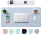 Multifunktionales Office Mauspad,BUBM 120 x 60 cm wasserdichte Schreibtischunterlage aus PU-Leder,Ultradünnes Mousepad,rutschfeste Schreibtischmatte, für Büro und Zuhause-Emerald-Blue
