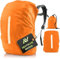AVANA Regenschutz für Rucksäcke mit Reflexstreifen (10-70L) wasserdichte Regenhülle Schulranzen Reflektor Rucksack Cover reflektierender Rucksacküberzug Orange