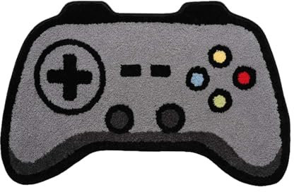 Game-Controller Teppich 40x60cm Weiche rutschfeste Spielteppich Kurzflor Bedruckte Gamepad Teppiche Waschbarer Teppiche für Jungen Teen Schlafzimmer Wohnzimmer Dekor