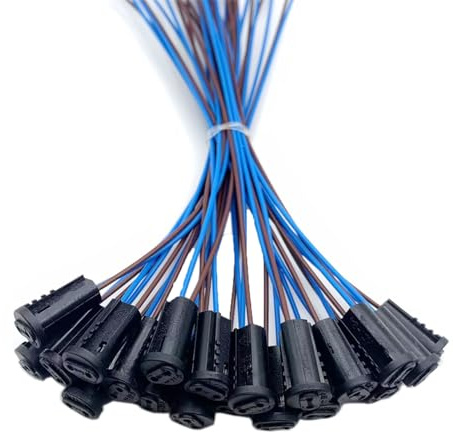 20 Stück G4 Lampenfassungen 20cm Sockel-Lampenfassung mit Plastik Halter für Lampen Heimbedarf Quarz-Leuchtmittel Halogenlichter LED-Lichter (G4 Black)