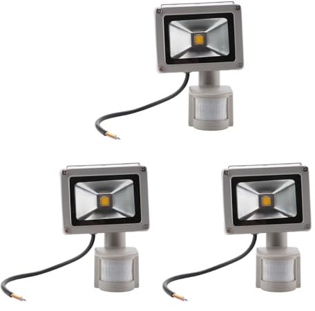GNURBDILFO 3X Projecteur Spot LED Blanc Chaud Projecteur Spot avec Éclairage LED et Capteur de Mouvement PIR (10)