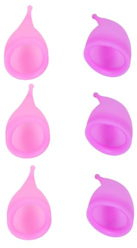 HONITANO 6 Stück Menstruationstassen aus Medizinischem Silikon Große Cups Auslaufsichere Wiederverwendbare Perioden pad alternative für Frauen und Mädchen Hautfreundlich und Geruchlos