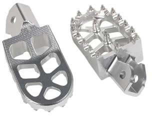 moto pédales Pour Sherco 50 SM 50cc Repose Pieds Pour Moto Pour Tout-terrain(Argent)