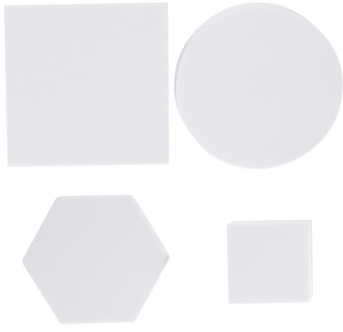 PAMINGONO Photo Props Portable and Easy to Clean White Geometric Cube 4pcs Made of Foam for Indoor Photography Background Props for Jewelry and Desserts