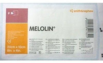 Melolin 10 x 20 cm x 10 Low Adherent Absorbent Dressings - Wounds Abrasions Burns (Pack of 1)