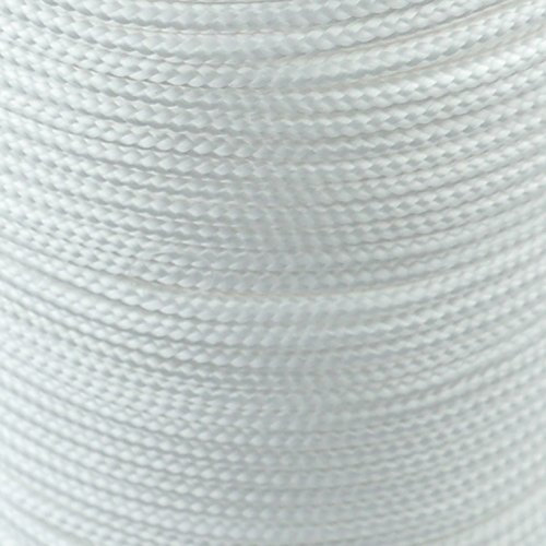 Army Military Paracord Reel 3mm Basha Tent Bivi Camping Guy Rope Para Cord (White, 15ft)