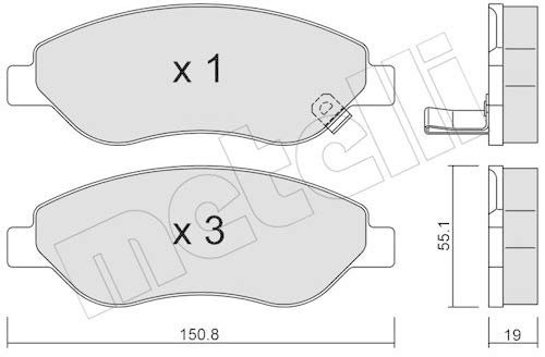 metelligroup 22-0777-0 - Made in Italy - Bremsbeläge