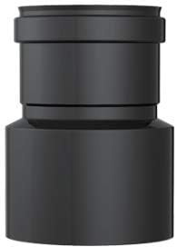 Apros - Pellet Superior - Conduit de cheminée, réduction Ø 100 mm mâle, Ø 80 femelle, noir