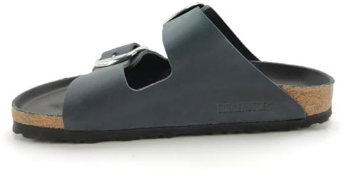 Birkenstock Arizona Big Buckle Black, Oiled Leather, PIANELLE Donna, Nero, 39 EU