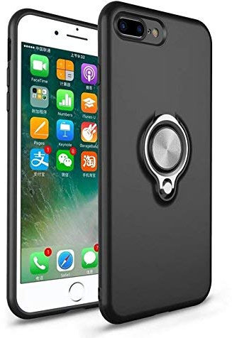DN-Technology iPhone 6S Ring Case, iPhone 6 Case, Heavy Duty Protection Case [iPhone 6S] Ring Holder Kickstand Shockproof Case Protective Case Cover for iPhone 6S/6 Dual Layer Rugged Case (BLACK)