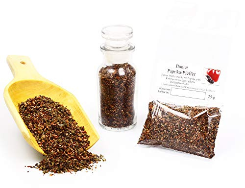 Bunter Paprika Pfeffer Mischung | universelle Gewürzmischung naturbelassen | Paprika geräuchert | glutenfrei | 25g