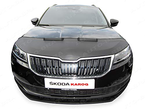 AB3-00338 Auto Bra kompatibel mit Skoda Karoq Bj. seit 2017 Haubenbra Steinschlagschutz Tuning Bonnet Bra