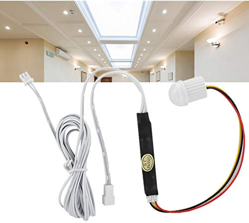 Akozon Infrarot-Bewegungssensorschalter, Mini Bewegungsmelder PIR Mini Infrarot Bewegungsmelder Innen 120° DC 5-24V 1,5A Einstellbarer Menschlicher Körper Induktionsschalter für Küchenschränke