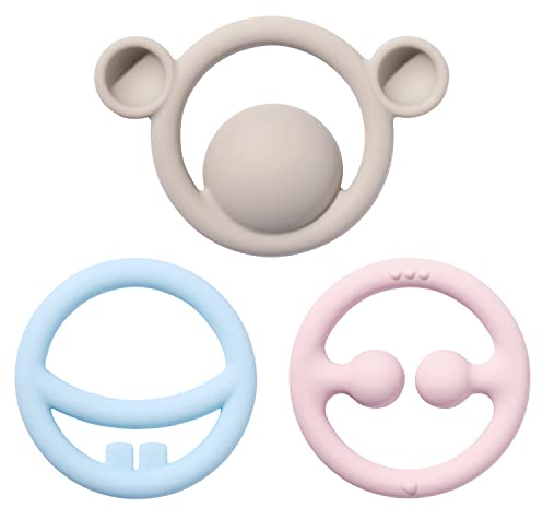 Moluk 2843401, Nigi, Nagi & Nogi, innovatives Greif-und Beißspielzeug, Lernspielzeug, pastell, Babyspielzeug ab 0+ Monaten
