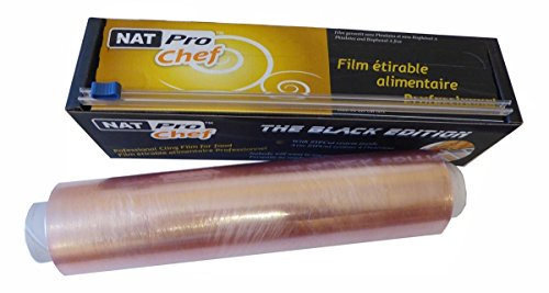 mancelboutique Lot DE 2 Rouleaux - Film Alimentaire étirable Pro - Zip Cut - Conditionnement Aliments, Protection fraicheur, Cuisson Micro-Ondes et congélateur 30 cm x 300m - sans DEHA