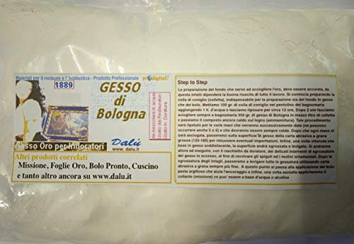 prodigital Gesso Bologna per Doratura Amminatura e Stucchi di Alto Pregio Prezzo Ingrosso (1 kg. Bianco)