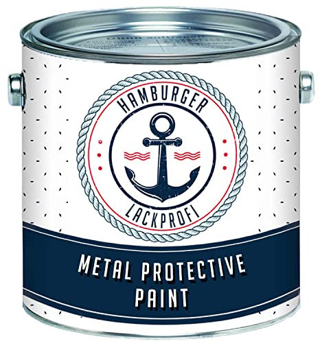 Hamburger Lack-Profi Barniz protector de metal mate gris Umbragrau RAL 7022 - Pintura protectora para metal (2,5 L)