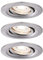 Paulmann 92973 Nova Mini Plus LED Einbauleuchte Coin 3er Set rund schwenkbar 3x4,2W EasyDim dimmbar Eisen gebürstet Aluminium Warmweiß 2700K, 126 W
