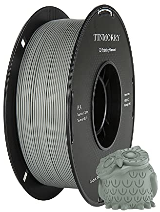 TINMORRY PLA Filament 1.75mm, Schnelles PLA 3D Druck Filament, Kompatibel mit den meisten FDM 3D Druckern, 1 KG 1 Spule, Grau