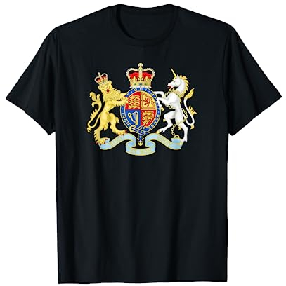 Queen Elizabeth II Royal Coat of Arms Emblem Monarch Crest T-Shirt