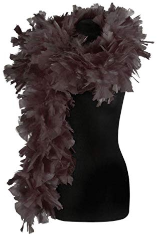 Thetru Deluxe Federboa 180g 180cm für Karneval Fasching (Schwarz)