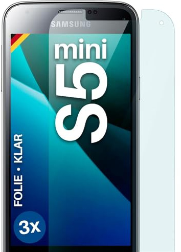 moex für Samsung Galaxy S5 Mini Schutzfolie Displayschutz Folie Ultra-klar HD 0,2 mm kompatibel mit jeder Hülle, Anbringen ohne Blasen, Handyfolie Extra Kratzfest, FlexProtect 3 Stück