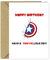 Funny Marvel Birthday Card - Have a Marvel-lous day! with Captain America
