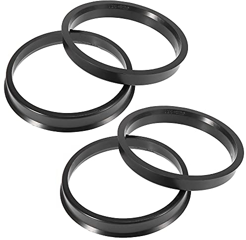 X AUTOHAUX 4 Stücke Kunststoff Zentrierringe Distanzringe für Universal 67.1-74.1mm Schwarz