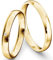 JC Trauringe Gelbgold 333 Paarpreis Eheringe Gold I Verlobungsringe Gold breit 3,0 mm I Partnerringe mit Gravur in edler Schatulle I 2 Hochzeitsringe Herrenring & Damenring mit Stein I Profil 11