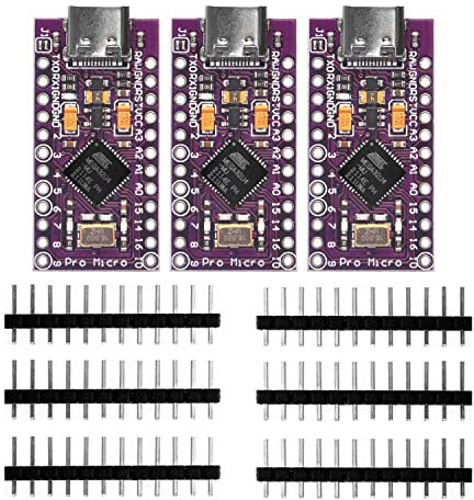 OSOYOO Carte ProMicro 5V/16MHz Module Type C Port pour Arduino Leonardo(Pack de 3)