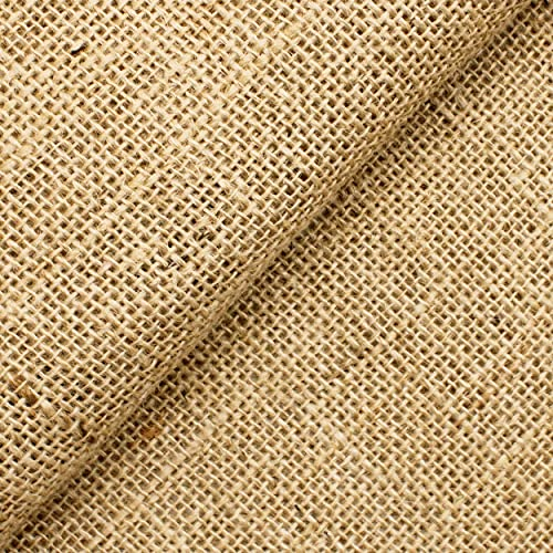 DESHOME Jute 5 Meter Jute Stoff Natürliche Meterware als Rolle für Gläser, Beutel, Taschen, Gastgeschenke und Bastelarbeiten