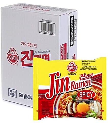 Ottogi Jin Ramen (Spicy) 120g (Pack of 20)
