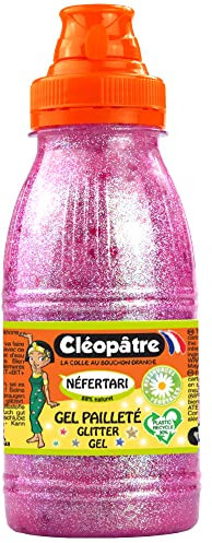 CLEOPATRE - Gel Pailleté Cœur au format de 250 ml GP250-COEUR Coeur Rose