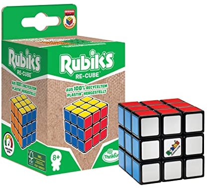 Thinkfun Rubik's Re-Cube, der original Zauberwürfel 3x3 von Rubik's in der nachhaltigeren Variante für Erwachsene und Kinder ab 8 Jahren