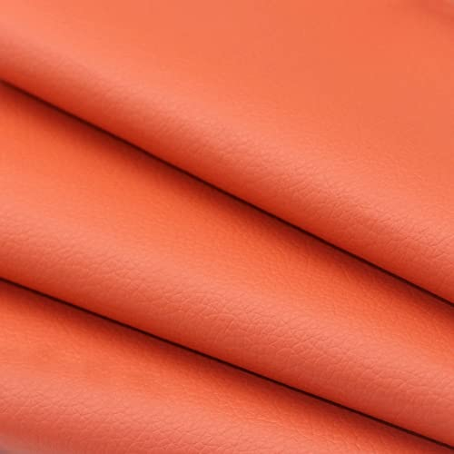 1 Stück groß, 100 x 137 cm, selbstklebend, PU-Leder-Stoff, Patch, Sofa-Reparaturflicken zum Aufkleben, Kunstleder, Orange