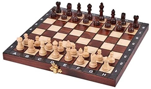 Chess Set Chess Board 10in Chess Board Game Wooden Chess Set,Portable Folding Chessboard Solid Wood Handmade Chess Pieces International Chess