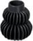 Bloomingville Modernes Plissiertes Steingut, Schwarze Vase